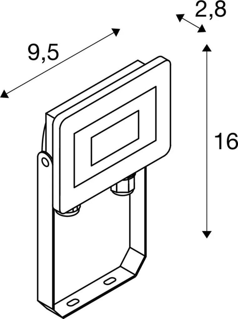 SLV 1006191 FLOODI Kültéri Reflektor Antracit LED IP65