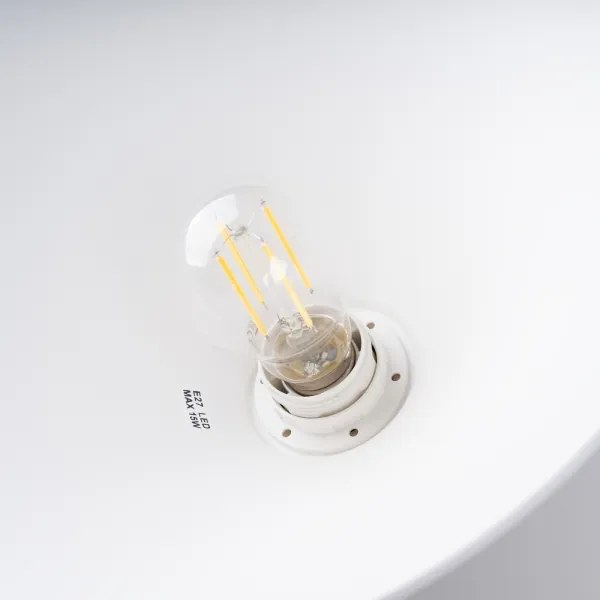 Sollux SL.1325 - Csillár zsinóron ZUMA 1xE27/15W/230V átm. 30 cm fehér