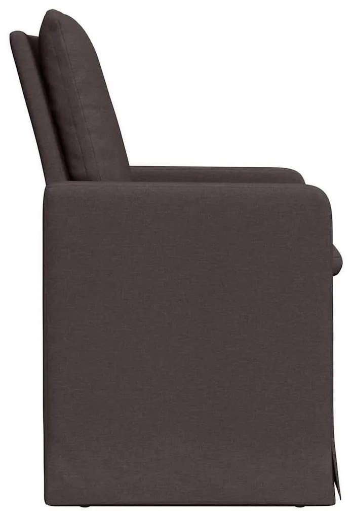 Étkező Székek 2 pcs sötétbarna 57 x 67 x 98 cm szövet