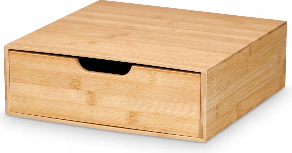 Apróságok Tároló Doboz Fiókkal Bambusz 30 x 30 Bambusz Doboz