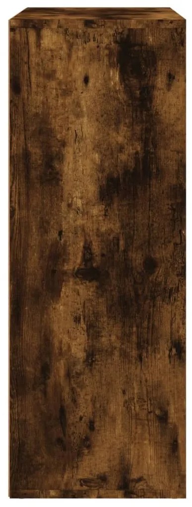 2 db füstös tölgy színű szerelt fa tálalószekrény 60x31x84 cm