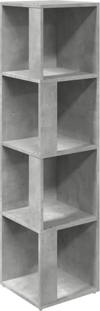 vidaXL betonszürke szerelt fa sarokszekrény 33 x 33 x 132 cm