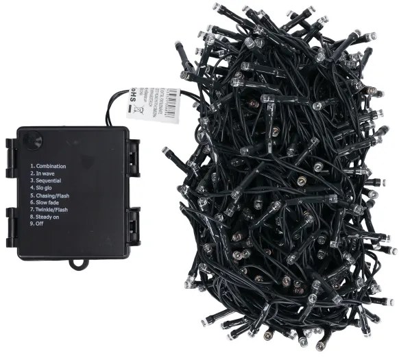 Aigostar - LED kültéri karácsonyi fényfüzér 500 LED/8 üzemmód 4xAA 25,3 m többszínű