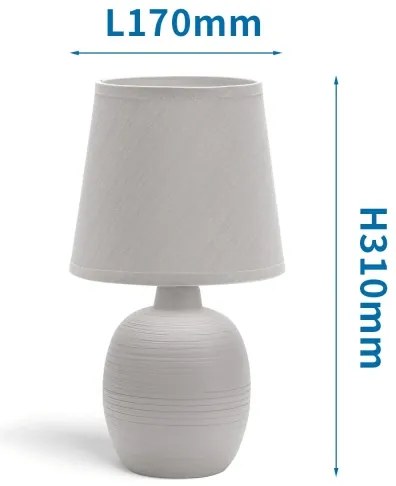 Aigostar - Asztali lámpa 1xE14/40W/230V szürke