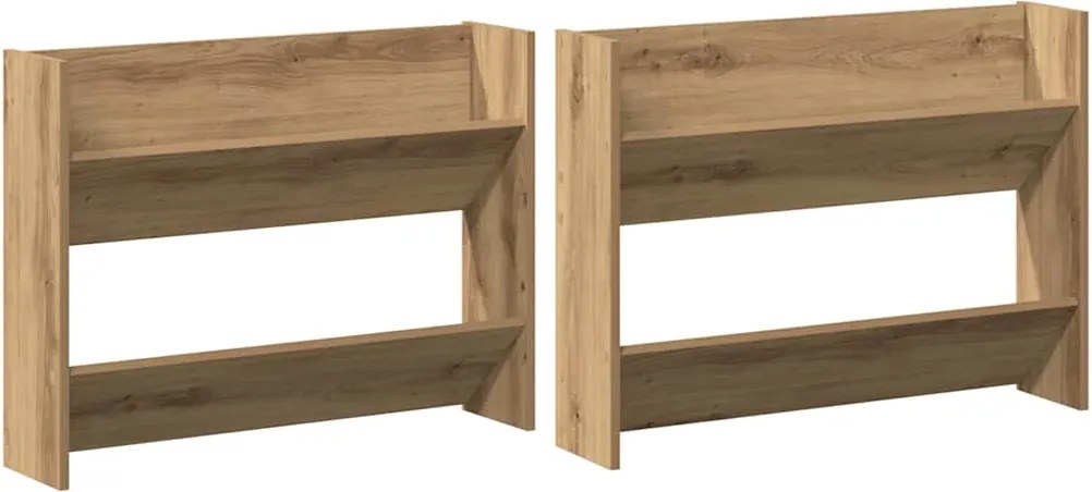 vidaXL Cipőszekrény 2 pcs Artisan tölgy 85 x 18 x 90 cm Faanyag