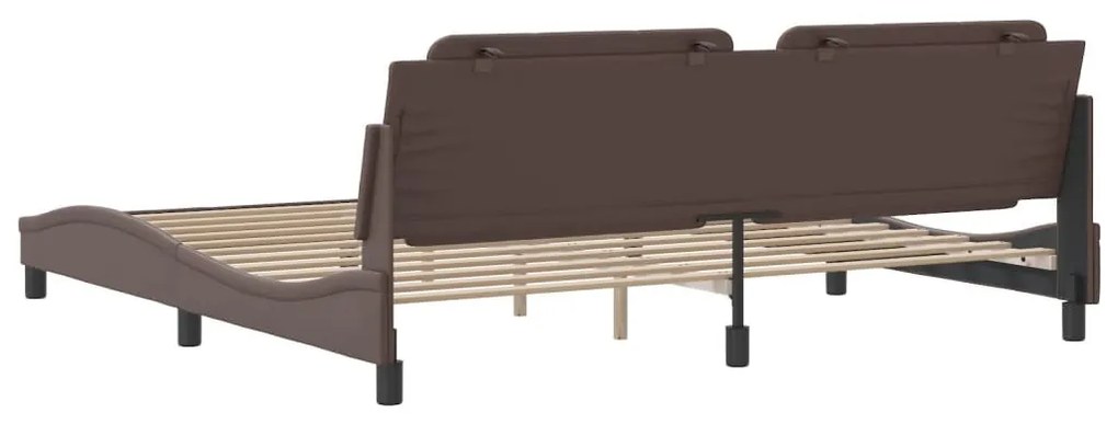 barna műbőr ágykeret matrac nélkül Zadar 200 x 200 cm