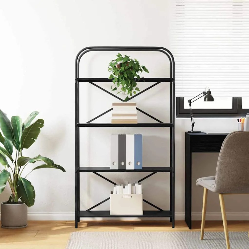 Könyvespolc Musta tammi 80 x 30 x 146 cm Faanyag