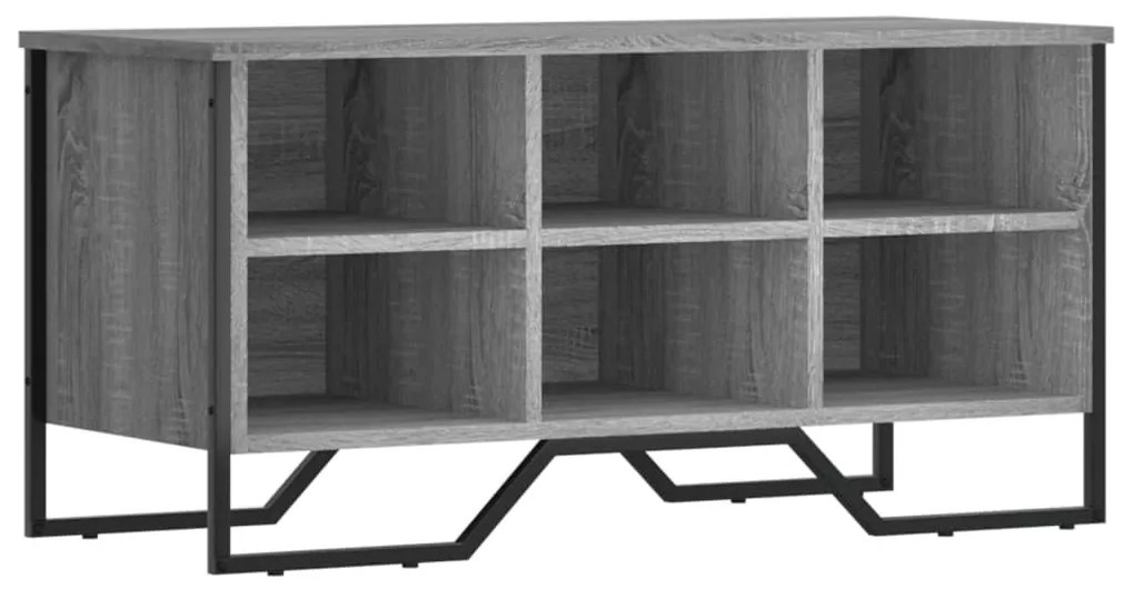 szürke sonoma színű szerelt fa cipőszekrény 90 x 38 x 45,5 cm