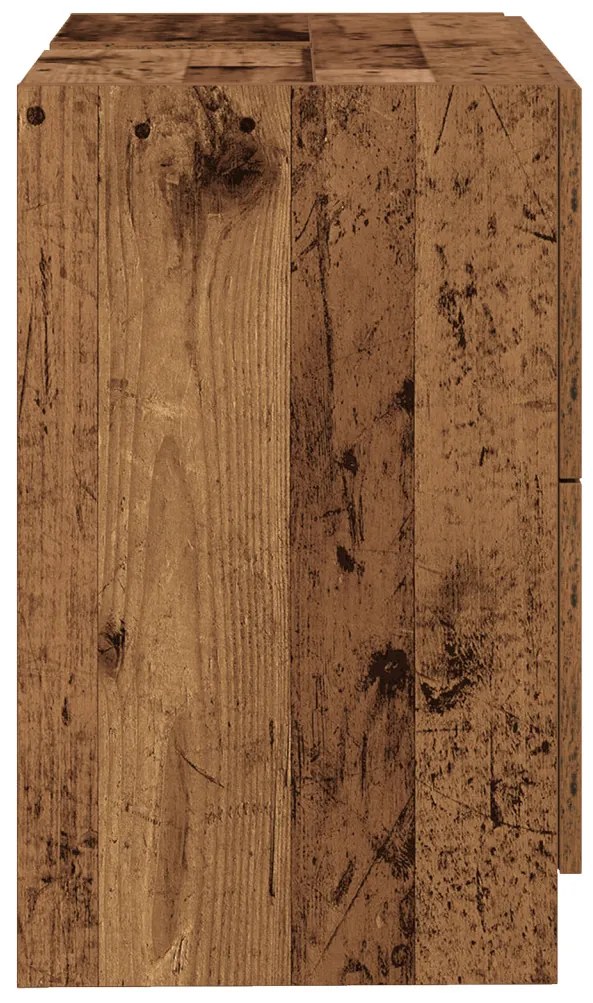 mosdószekrény régi fa 78x37x59 cm újrahasznosított fa