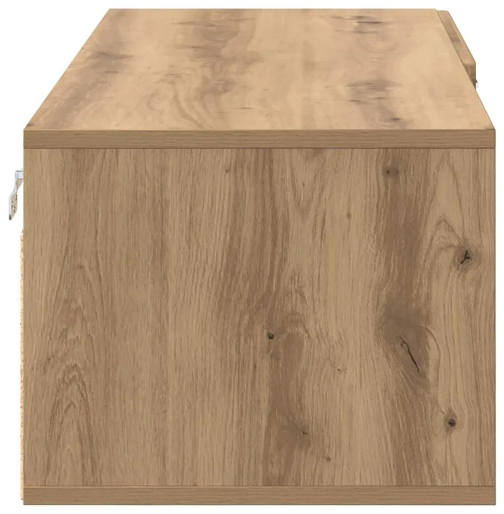 TV szekrény fiókkal kézműves tölgy 100.5 x 39 x 30 cm Faanyag