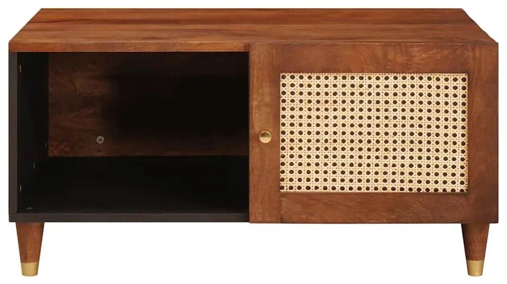 Dohányzóasztalok Barna 80 x 50 x 40 cm Kanna és tömör mango fa