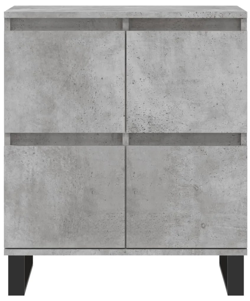 betonszürke szerelt fa tálalószekrény 60 x 35 x 70 cm