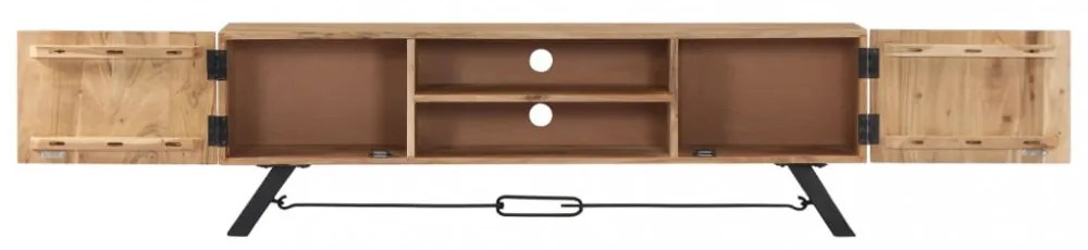 vidaXL tömör akácfa TV-szekrény 140 x 30 x 45 cm