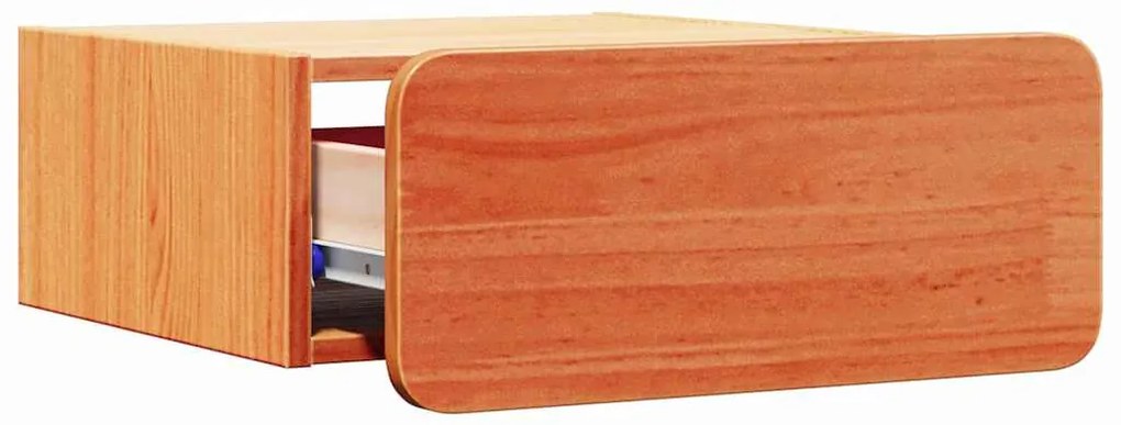 Éjjeli asztal 2 pcs Viaszbarna 39 x 34 x 16.5 cm Tömör fenyőfa