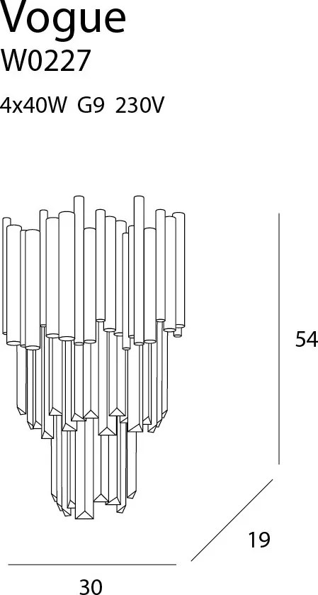 Fali Lámpa Arany MAXLIGHT W0227
