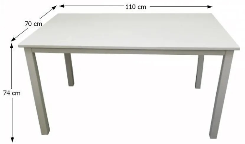 Étkezőasztal 110 cm Astre (fehér). 1015234