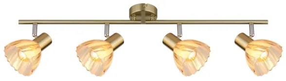 Globo 54315M-4 - Spotlámpa ZACHERY 4xE14/40W/230V arany