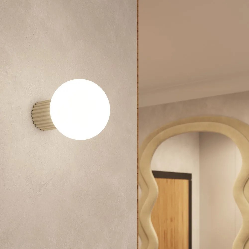 Krémszínű fali lámpa ø 12 cm Orbital – Sollux