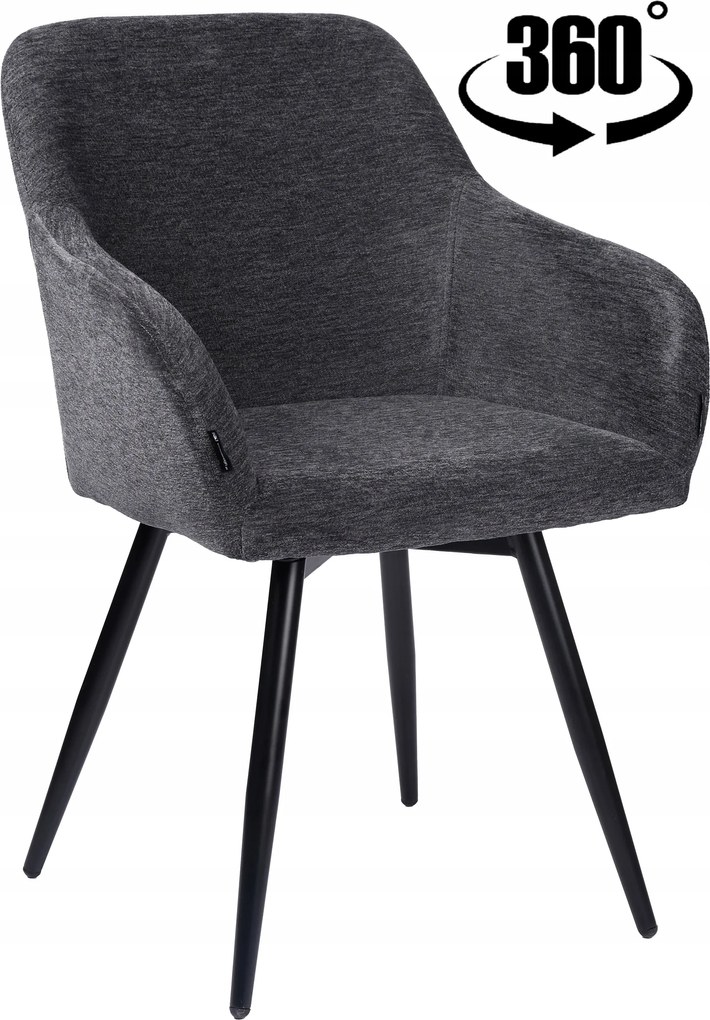 Szürke kárpitozott forgószék nappaliba, étkezőbe konyha és íróasztal számára Esmo