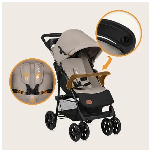 Lionelo - EMMA PLUS sport babakocsi bézs/fekete