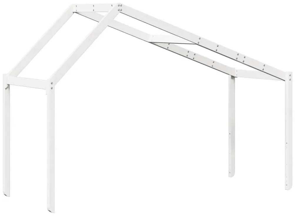 fehér tömör fenyőfa gyerekágytető 213 x 95,5 x 144,5 cm
