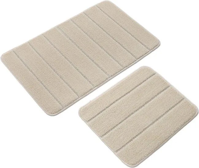 Krémszínű fürdőszobai kilépő szett 2 db-os 50x80 cm Yeni Cizgli – Foutastic
