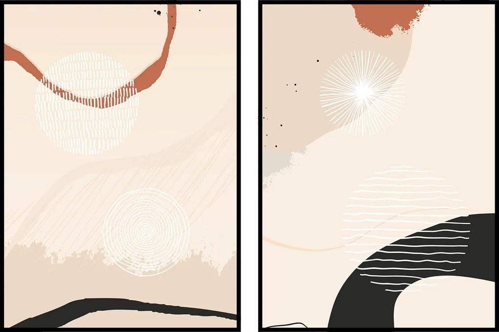 Grafika képek poszter diptikus absztrakt 60x90cm