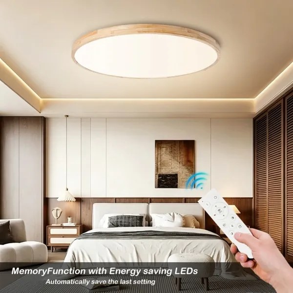 BRILAGI -LED dimmelhető lámpatest WOODLINE LED/128W/230V 3000-6000K tölgy átm. 100 cm+távirányító