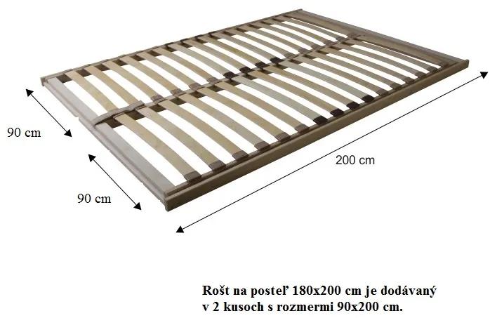 Nyitható ágyrács, 180x200 (2 db 90x200 cm), BASIC FLEX FRONT