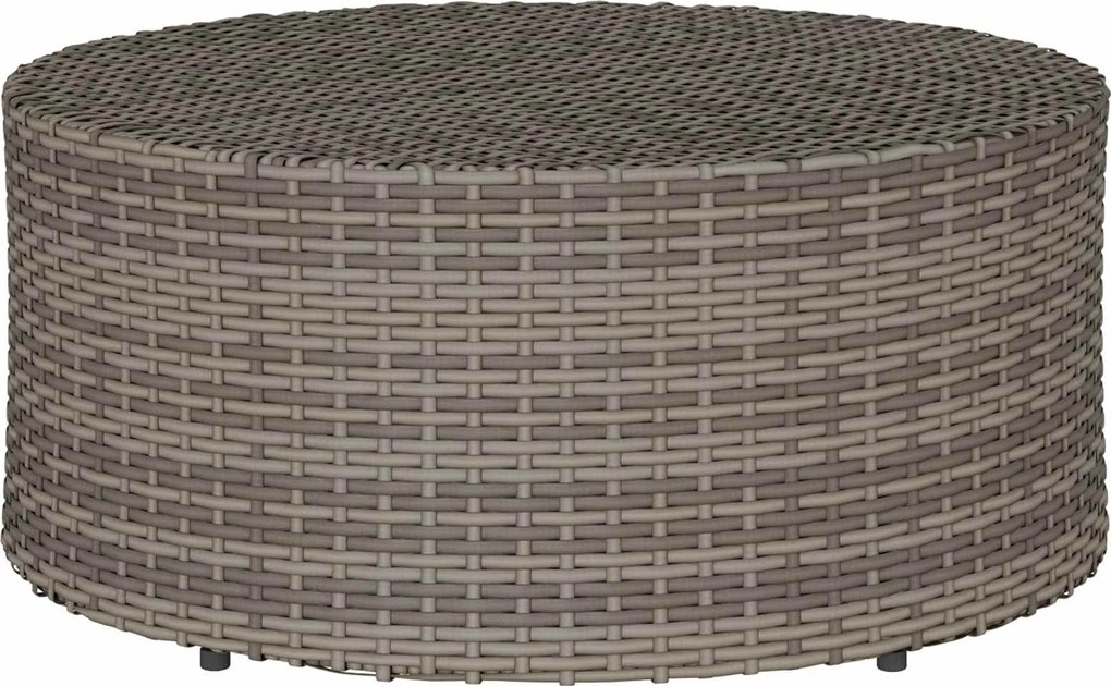 vidaXL Kültéri dohányzóasztal Szürke Ø 68 x 30 cm polirattan