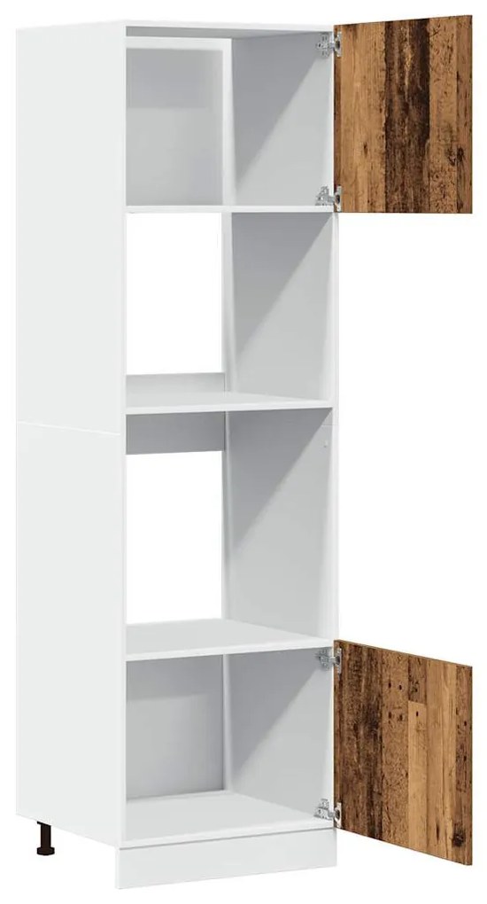 vidaXL “Lyon” antik fa szerelt fa mikrohullámú szekrény