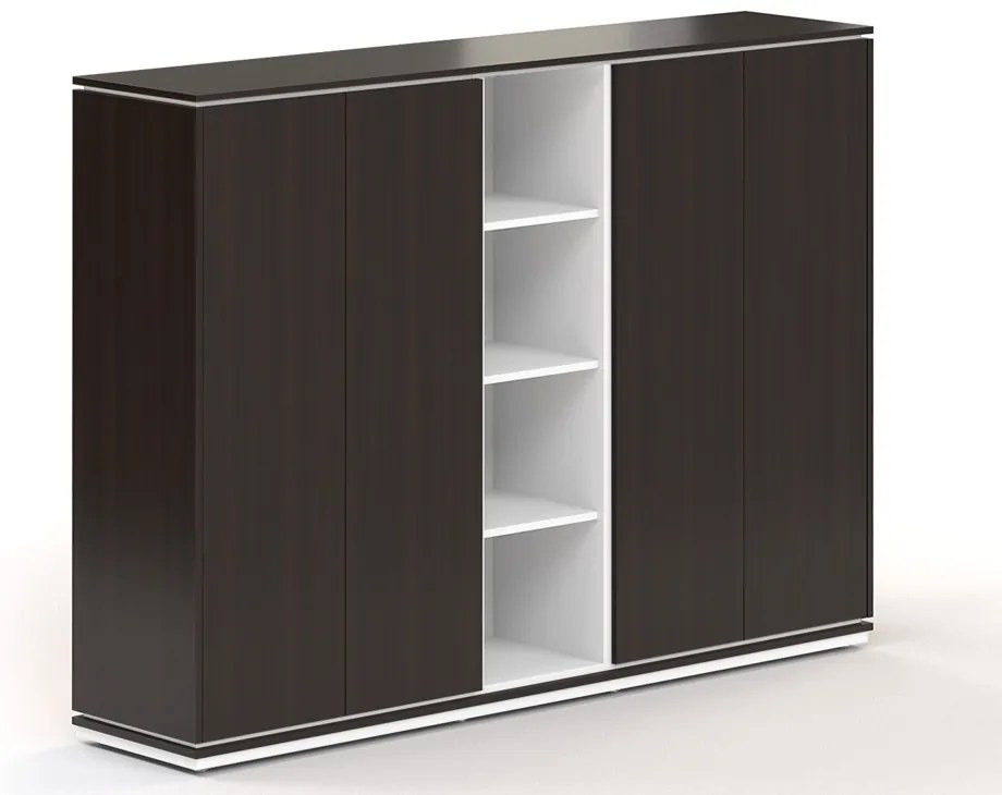 Creator magas gardrób 202,2 x 44,5 x 150,7 cm, fehér / wenge