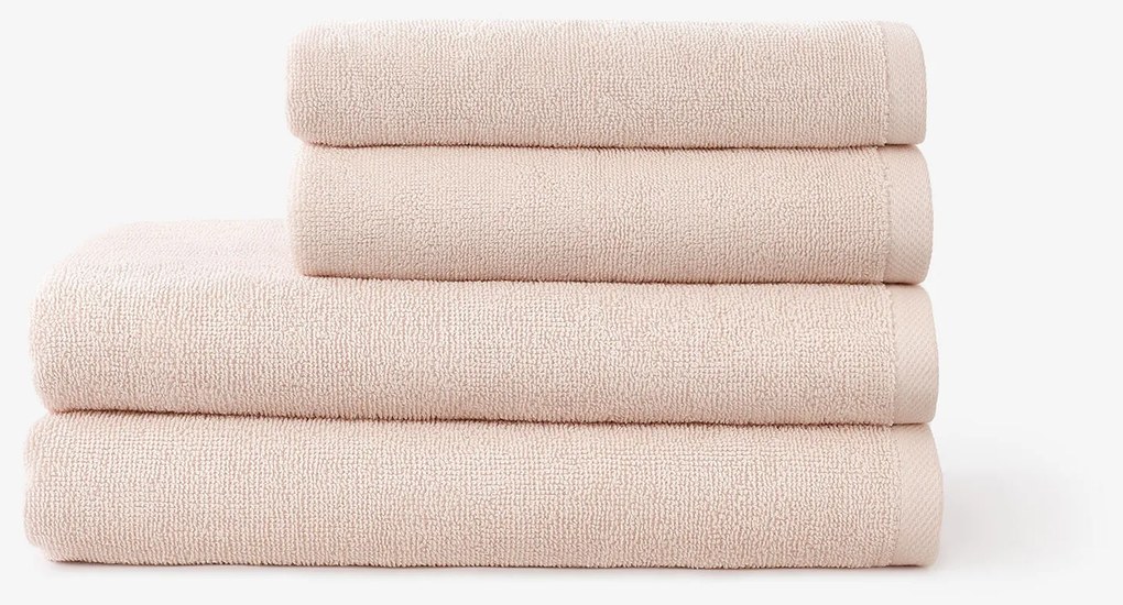 Goldea bordűr nélküli frottír törölköző és fürdőlepedő soft – világos rózsaszín 50 x 100 cm