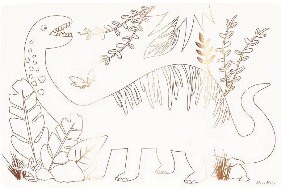 Papír tányéralátét szett 8 db-os 28x42.5 cm Dinosaurs – Meri Meri