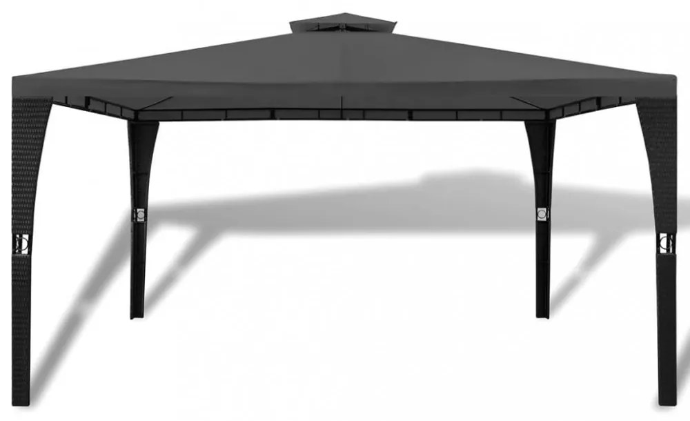 sötétszürke pavilon tetővel 3 x 4 m