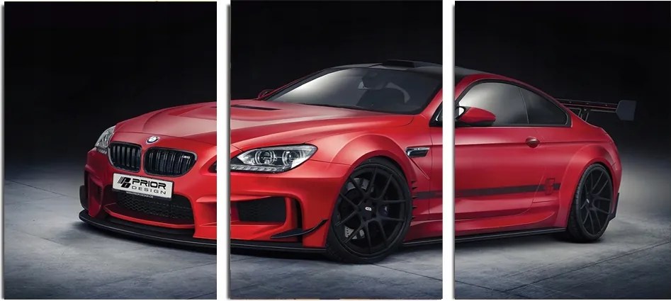 Bmw M-Power kupé falikép triptichon rajongónak 40x90 cm