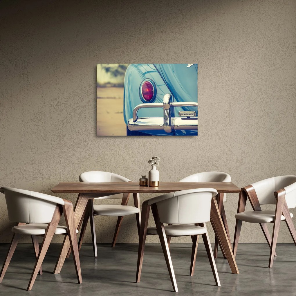A türkiz veterán képe (üvegen) (70x50 cm)