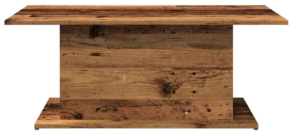 Antik fa színű szerelt fa dohányzóasztal 102 x 55,5 x 40 cm