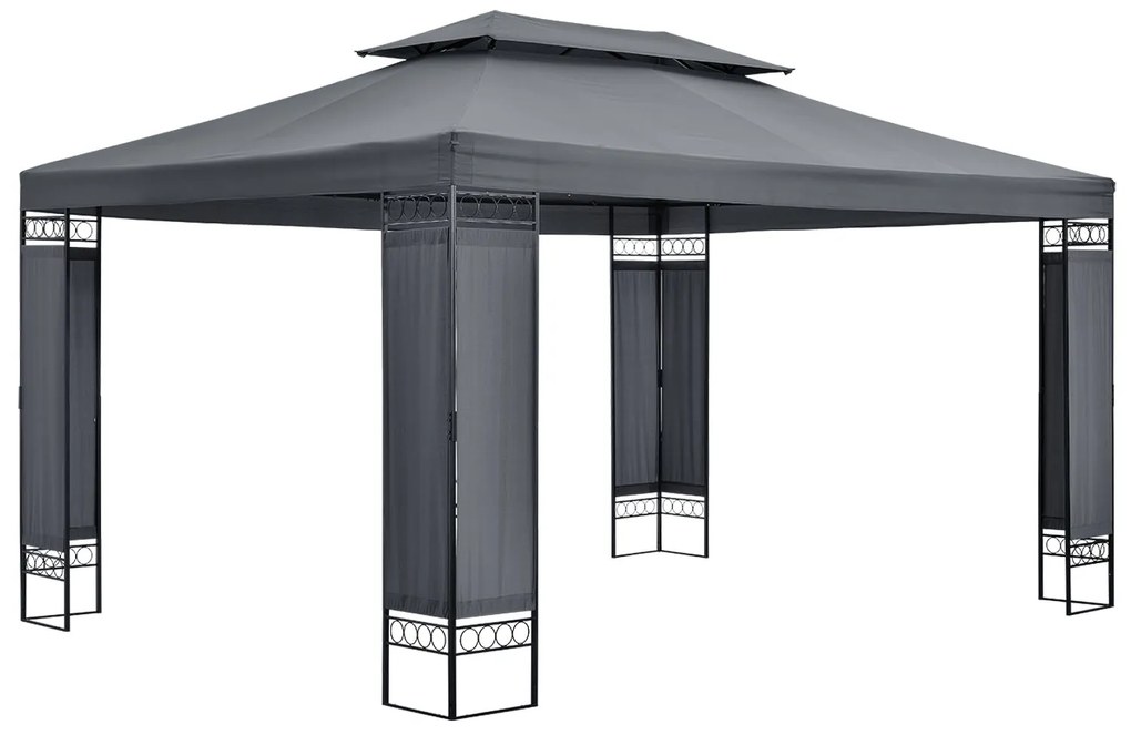 Juskys Kerti pavilon Capri 3 x 4 m - antracit