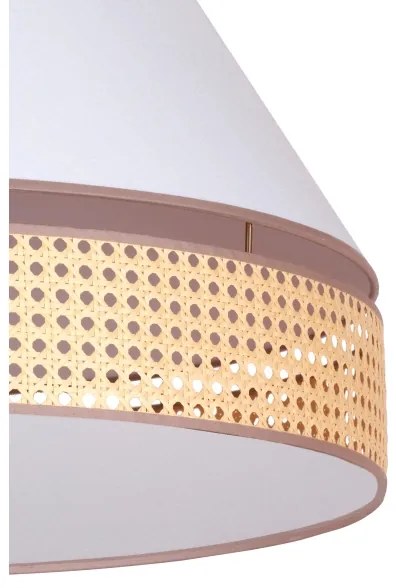 Duolla - Csillár zsinóron AVIGNON 1xE27/15W/230V á. 60 cm fehér/rattan