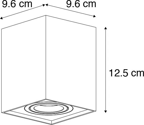 Okos spotlámpa fekete állítható WiFi GU10-zel - Quadro Up