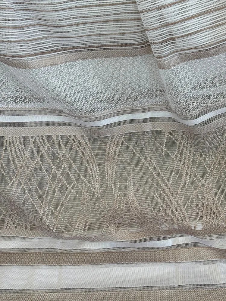 Kész függöny barna-csíkos mintás 300x160 cm