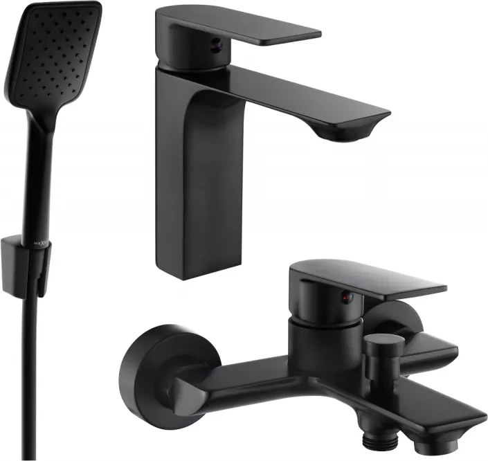 Mexen Alexa R62 fekete kád csaptelep készlet - 71203R62-70
