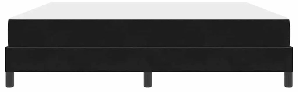 Boxspring ágy matraccal matracmal Fekete 180 x 200 cm Bársony