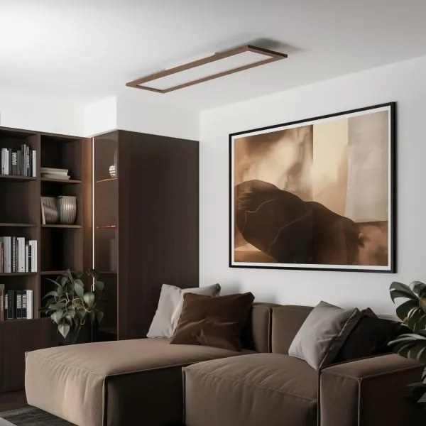 Brilagi - SLIMFRAME WOOD dimmelhető LED lámpatest LED/58W/230V 124x34 cm + távirányító