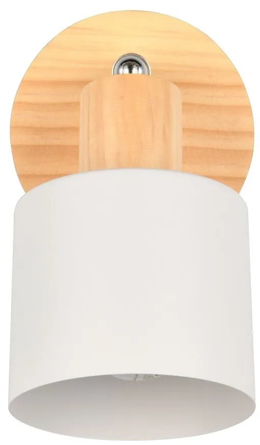 Fehér-natúr színű spotlámpa ø 9 cm Shanti – Trio