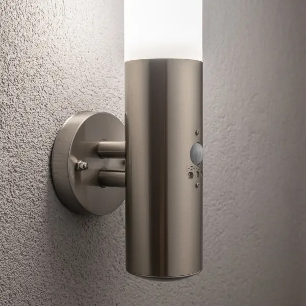 BRILAGI - Kültéri fali lámpa érzékelővel ELIA 1xE27/20W/230V IP44 króm