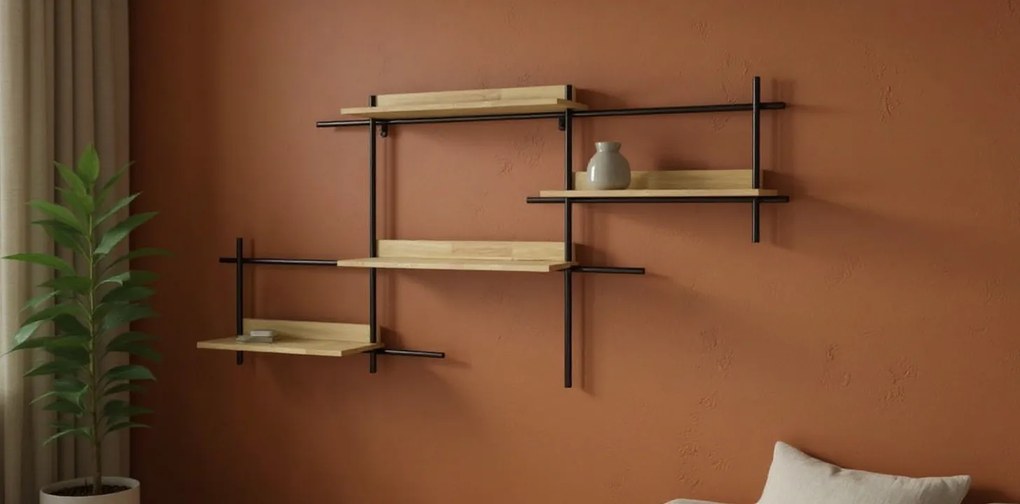 Fém fali polc SQUARE 114x50 cm