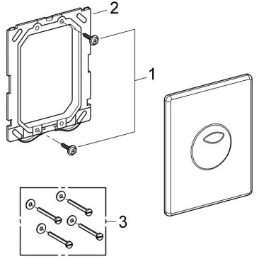 GROHE 38862SH0 - SKATE nyomólap 156 × 197 mm fehér