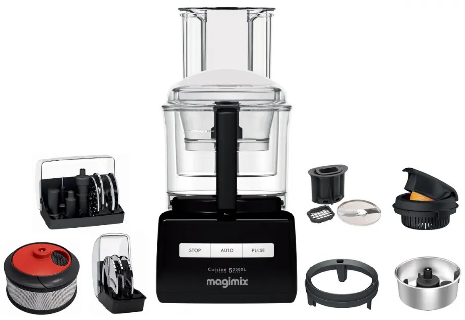 Magimix® 5200 XL Konyhai robotgép Premium csomag fekete színben